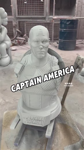 3.6K views · 158 reactions | Can you tell that this Captain America bust sculpture was made using FDM 3D printing? Large-scale FDM 3D printers can also produce amazing results when used in sculpture. Chinese sculpture manufacturer, sculpture 3D printer #industrial3Dprinter #3DprintedSculpture | Zmsculpture | Facebook