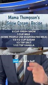 Got snow? Make snow cream this weekend.