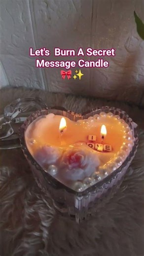 Let's Burn Secret Message Candle ✨🎀#candles #diy #youtubeshort
