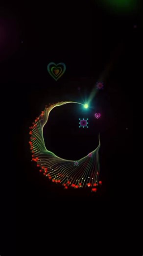 Stunning Circular Light Art with Neon Effects