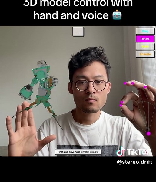 3D Model Control Using Hand Gestures and Voice Commands
