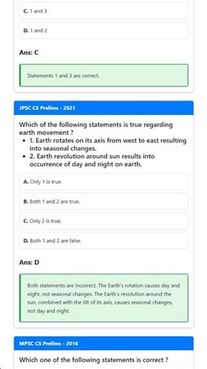 Earth's Movements: Rotation, Revolution, their effects