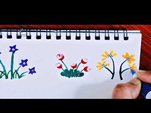 9 Different Flowers in One Page | Flower Study Sheet | Color by Oyshi(67 chars)