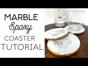 MARBLE EPOXY COASTER TUTORIAL USING MOLDS!
