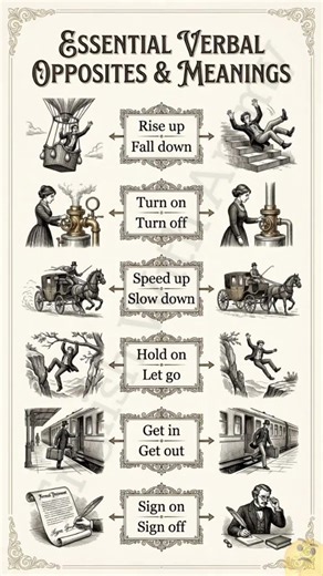 Improve your english | Essential English Opposites | Easy Phrasal Verbs You Must Know