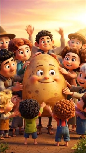 “सड़ा हुआ Potato बना Hero 🥔❤️ | Ugly but Kind Story” #potatostory#kidsstory#aivideo #cartoonvideo