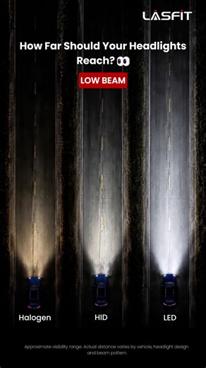 Headlight Range Comparison: Halogen vs HID vs LED Night Visibility