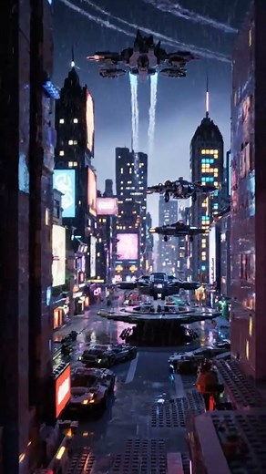 Scene Blade Runner style Lego diorama cinematic cityscape