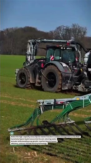 Powerful Slurry Injector Tractor in Action 🚜💨 #SmartFarming #AgriTech #TractorPower
