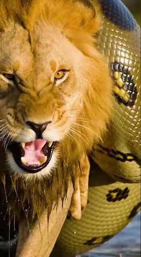 Monster Snake vs Lion – Who Would Win? #giantsnake #predator #wildanimals #nature