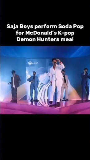 Saja Boys from K-pop Demon Hunters perform Soda Pop for McDonald’s meal