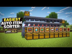 Minecraft Java 26.2+ Automatic Item Sorter Tutorial | Easy & Expandable!