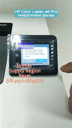 Thiết lập mã vùng sử dụng mực in - máy in HP M454 series #shorts