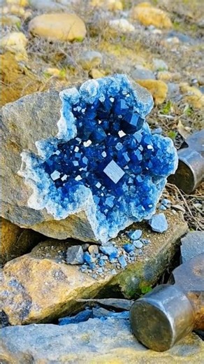 Unbelievable Crystal Satisfying Rock Break Reveal | AI VFX #CrystalReveal Breaking #Hidden Discovery