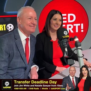 42K views · 113 reactions | We’ve brought Jim White and Natalie Sawyer back together  Join them on air from 10am for Red Alert Thursday on talkSPORT  | talkSPORT | Facebook