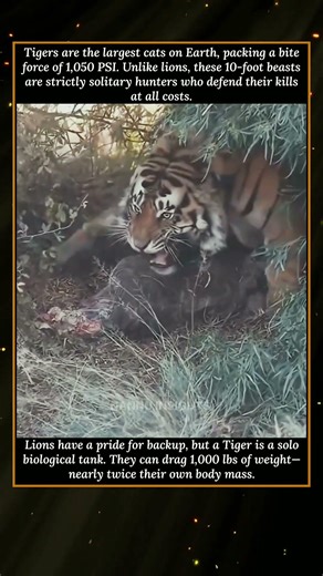 Tigers are literally BIOLOGICAL TANKS 🐯💀. #short