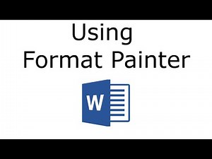 Word 2016 - Using the Format Painter