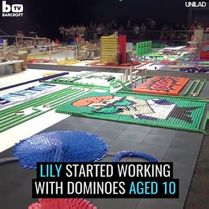 600K views · 3.9K reactions | This domino art is incredible, some serious talent here!  via Barcroft TV | UNILAD Tech | Facebook