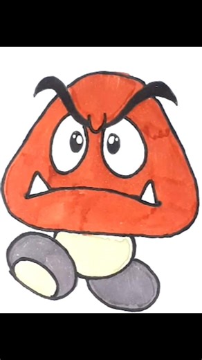 goomba drawing easy for kids #mario #nintendo #goomba #cute #drawing #art #viral #trending #shorts