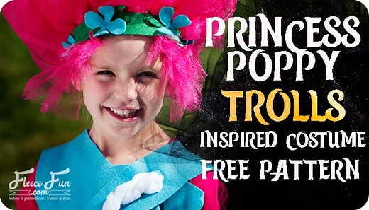 Princess Poppy Trolls Costume DIY (Free Pattern)