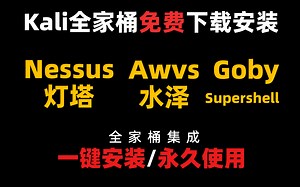 【国产自研】kali Linux全家桶集成系统(Nessus Awvs Goby 灯塔 水泽 Supershell)下载安装，一键激活，永久使用！