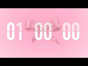 1 hour countdown timer || 60 mintues|| pink ribbon focus timer 🎀 #timer ✨