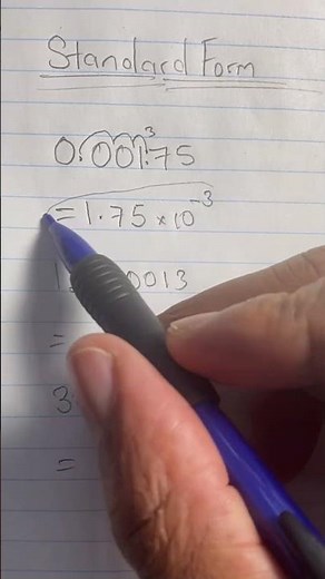 Do you know how to write decimals in standard form / scientific notations #studentsuccess #math 😏