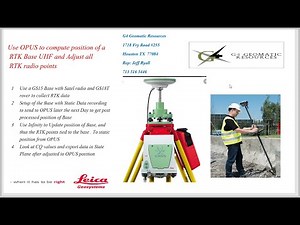 Leica RTK Base -rover Radio solution - Static Data -OPUS using Infinity SW: Bring control to site