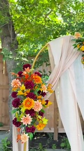 Orange Fall Arch, Flower Arch Wedding, Burnt Orange Flowers, Fall Decorations, Burnt Orange Arch, Fall Wedding Flowers, Autumn Flower Arch - Etsy