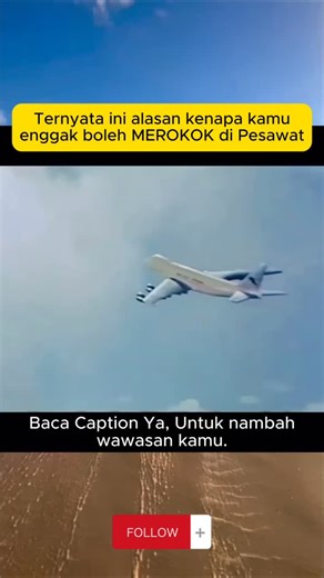 Ahmad Asad on Instagram: "Terkejut???😂 Larangan merokok di pesawat itu bukan cuma soal "kenyamanan" atau "aturan iseng," tapi ini adalah aturan hidup dan mati. Pilot, kru, dan semua penumpang sepakat: asap rokok adalah big NO di ketinggian 30.000 kaki! 🚨 RISIKO #1: Si Pemicu Bencana (Kebakaran!) Semua yang ada di kabin—dari karpet, jok kursi, sampai lapisan isolasi di dinding—itu punya potensi besar untuk mudah terbakar. Satu puntung rokok kecil aja bisa memicu api yang menyebar super cepat da
