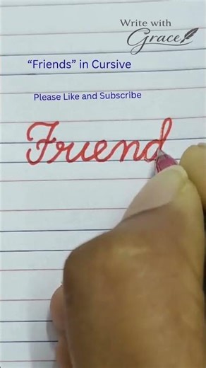 How to Write “Friends” in Cursive ❤️ | Satisfying Handwriting ✍️ #shorts
