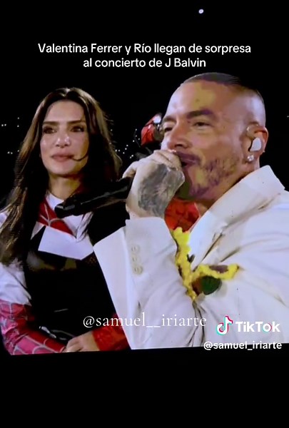 El hermoso momento de Valentina Ferrer en concierto de J Balvin