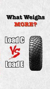 What Weighs MORE Load Range C VS Load D #tires #allterrain #mudtires