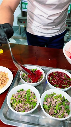 Recipe for making blood pudding in 2 minutes, served in an inverted bowl #food