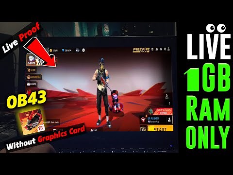 😍Live Proof!! 1GB Ram Free Fire OB43 Emulator is Here | NO VT | Fix OpenGL | Dual Core PC