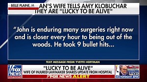 "We are both incredibly lucky to be alive." Minnesota State Senator John Hoffman was shot nine times and his wife was shot eight times, his wife shared in a text update. The suspect has still not been caught. | Fox News