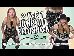 Thrift Flip: 2 for 1 Jumpsuit Refashion: A DIY Top & Lounge Pants Tutorial