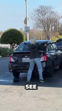 Blonde is seen struggling to fill her car 😂