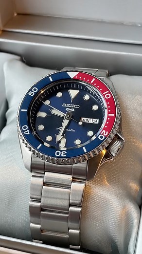 4K views · 27 shares | Unboxing the Seiko 5 Sports SRPD53K1 "Pepsi" – a perfect blend of style, performance, and timeless design. The ultimate watch for those who appreciate the finer things. ⌚️✨#Seiko5 #PepsiSeiko #TheProjx #WatchFam #WristGameStrong #SeikoLovers #WatchUnboxing #LuxuryTimepiece #Horology | The Projx | Facebook