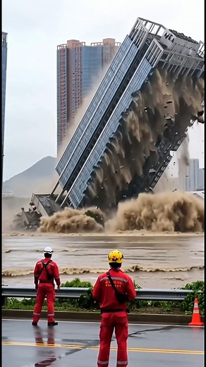 78K views · 57 reactions | Skyscraper Collapse Amid Floodwaters #BreakingNews #ExtremeWeathe #CityFlood #FloodDisaster | Indian Technology | Facebook