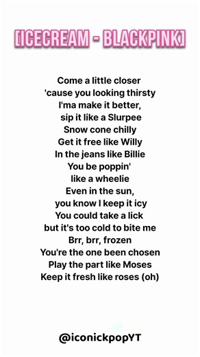 icecream - blackpink(lyrics) @blackpink #viral#trending#kpop