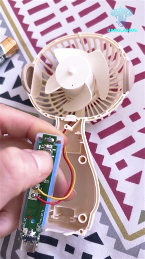 How to Repair Rechargeable Hand Fan Not Working Easy Fix Bangla 🔧🌬️