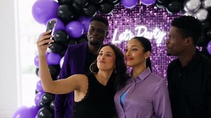 Black and Purple Balloons - 132pcs 18'' 12'' and 5'' Purple Black Balloon Arch Kit with Metallic Silver Balloons for Birthday Party Halloween Graduations Corporate Event and Gaming Night