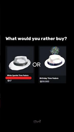 $1 fedora VS $500 fedora that farts confetti ahh💔 #roblox #robloxfyp