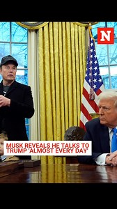 Elon Musk said he and President Donald Trump talk almost every day as the billionaire leader of Trump's DOGE took questions from the press in the Oval Office. | Newsweek