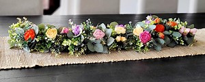 Dough Bowl Filler Peony Arrangement Dough Bowl Arrangement Greenery Arrangement Eucalyptus Greenery Garland Floral Arrangement Wedding Arch - Etsy