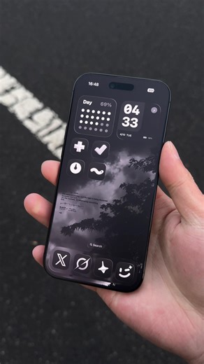 Dark Mode iPhone Setup | Widgets, Icons & Wallpaper. #iphonecustomization #iphonesetup