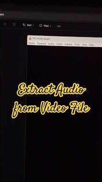 Extract Audio file from Video File using VLC Media Player ‪@SaqibIqbalDigital‬