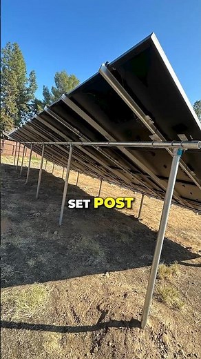 This is How We Set Post For A Ground Mount Solar Install #solarcompany #residentialsolar #solarpv