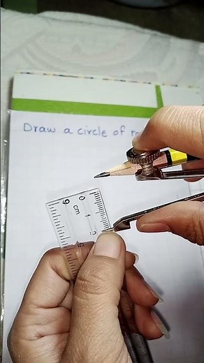 draw a circle of given radius| use of compass